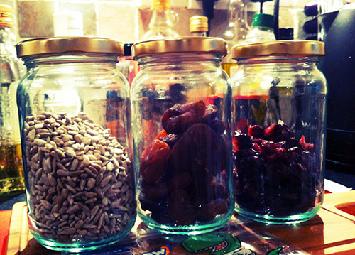 Trail mix jars