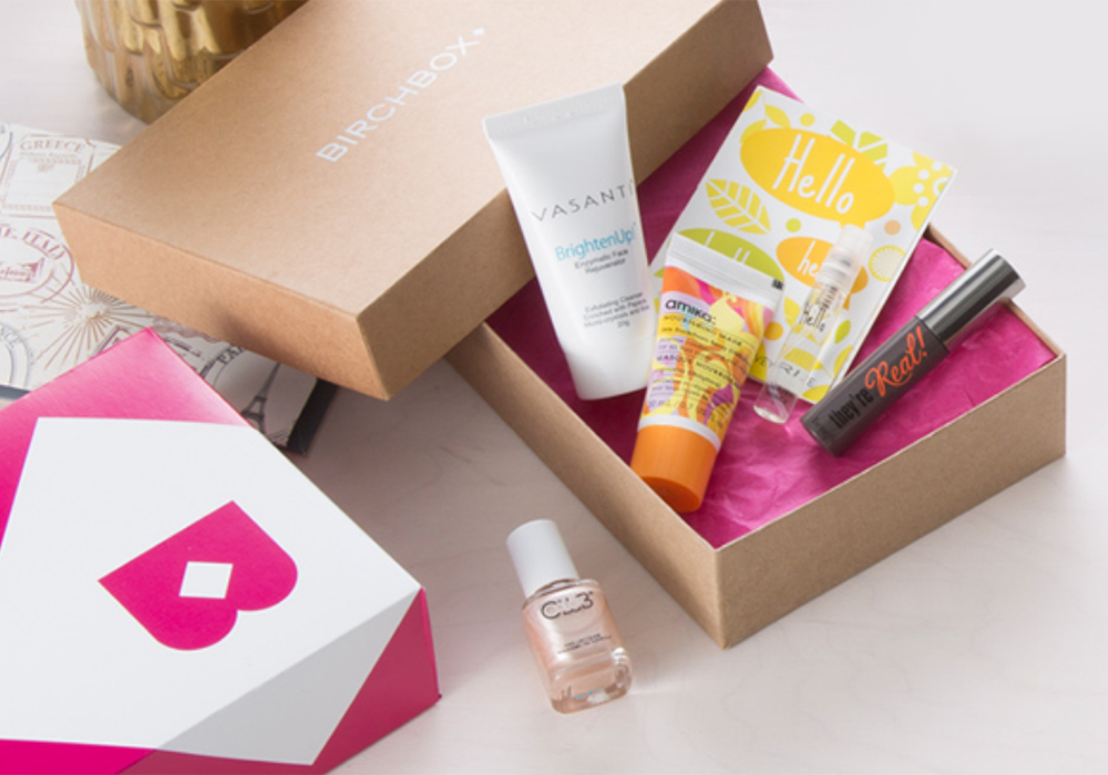 An example of the Birchbox subscription box