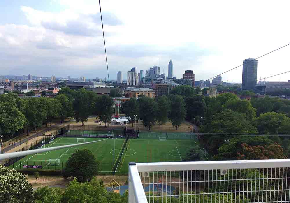 View from the zipwire tower