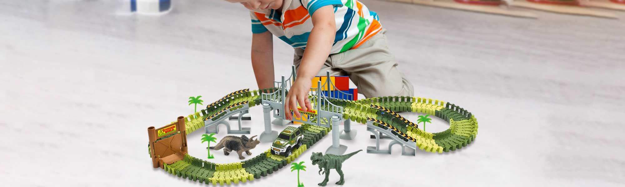 Dinosaur world best sale track set