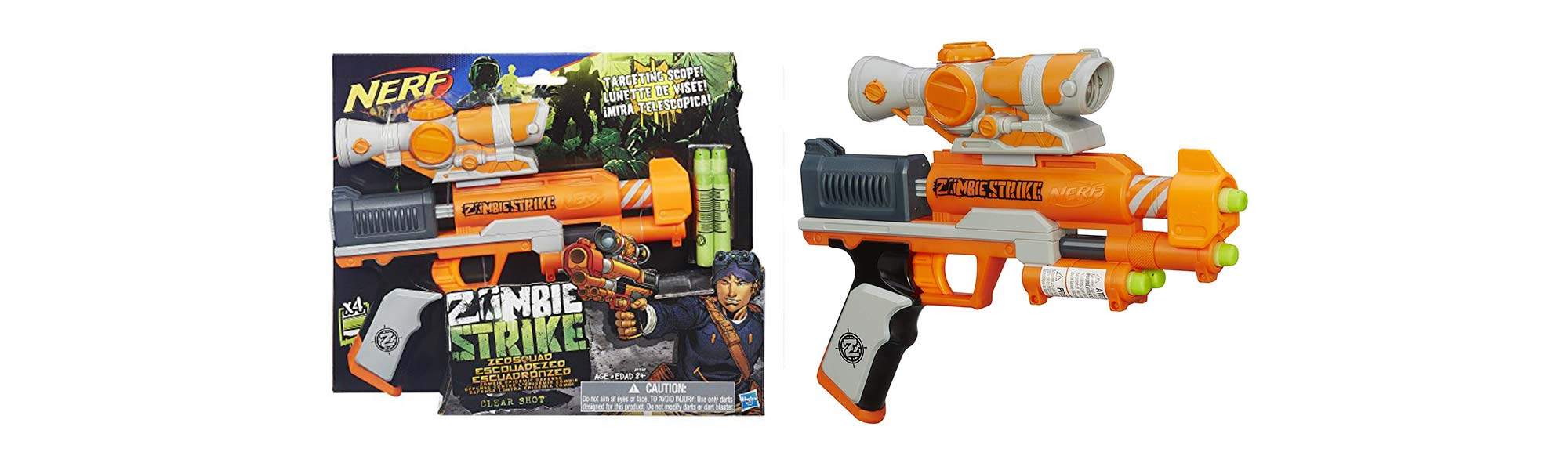 Nerf Zombie Strike Z.E.D. Squad Clear Shot Targeting Scope, EUC